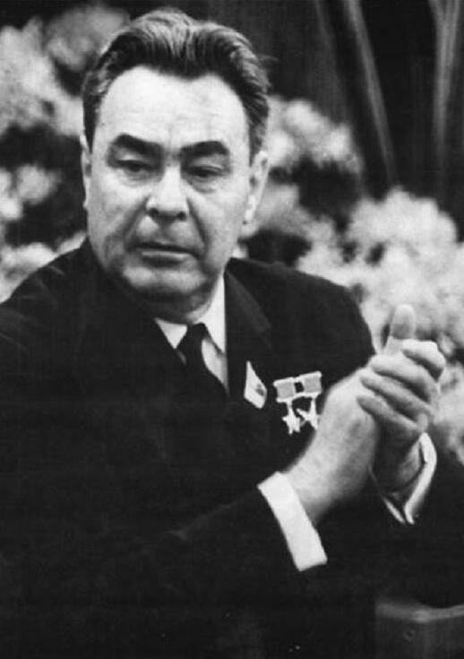 Close crop of Leonid Brezhnev’s eyebrows
